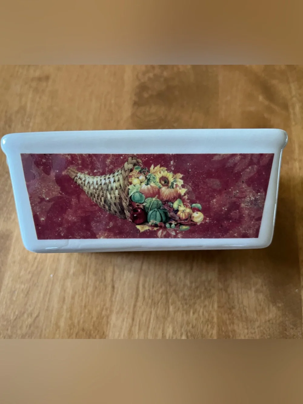 Set Of 4 Nantucket Stoneware Mini Loaf Baking Pan Set with Seasonal Artwork